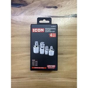 NEW ICON 4 pc Professional Socket Adapter Set A123US-4 57324, NEW